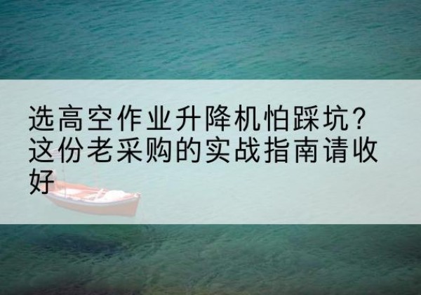 浔阳高空作业升降机厂家推荐-选高空作业升降机怕踩坑？这份老采购的实战指南请收好